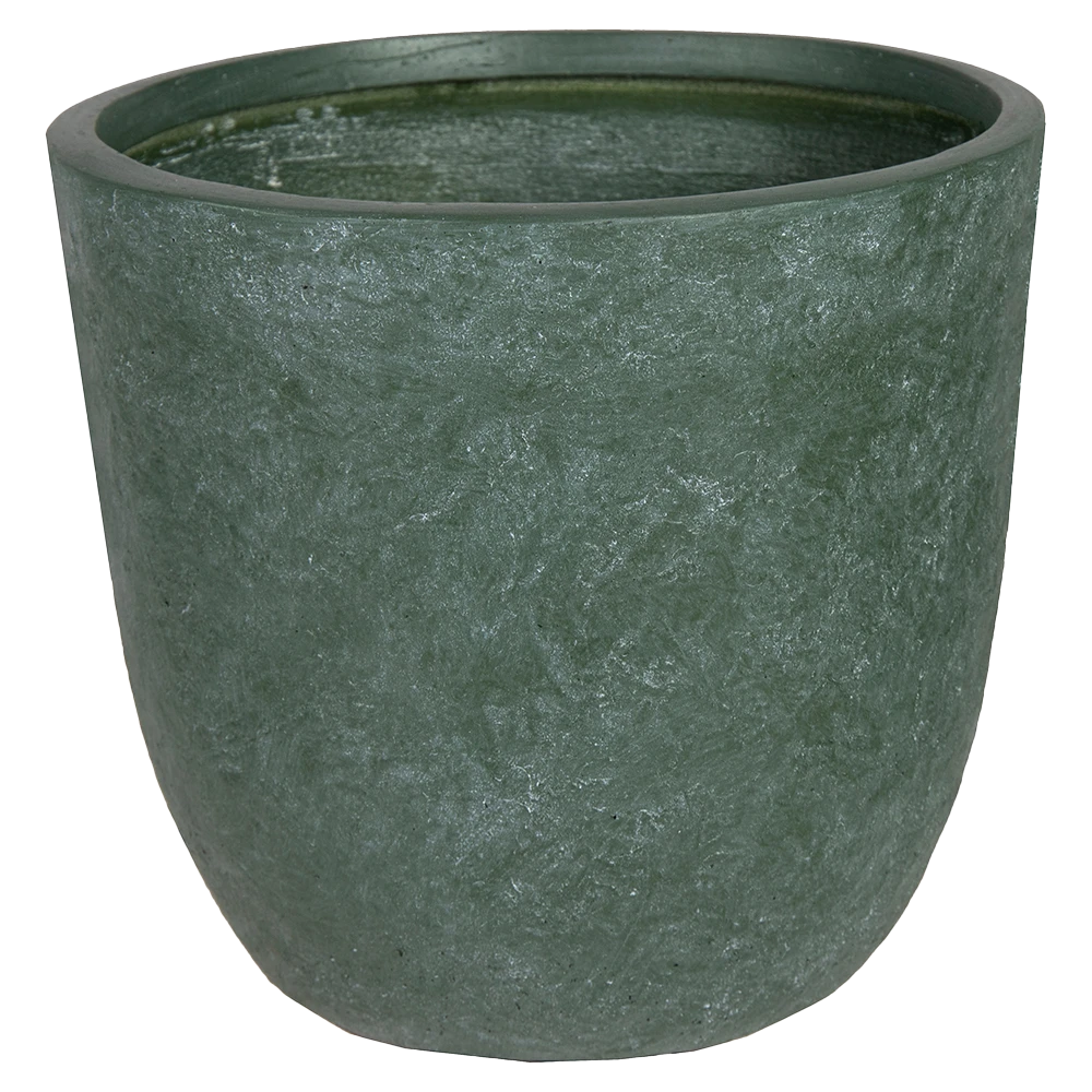 Bloempot Arizona Egg Cypress Wash - D45 X H43cm - Groen 1 Bloempot Arizona Egg Cypress Wash - D45 X H43cm - Groen