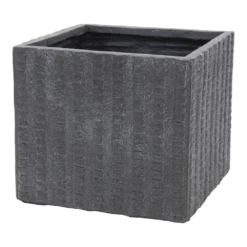 Plantenbak Arkansas Cubi - L21.5 X B21.5 X H23cm - Donkergrijs