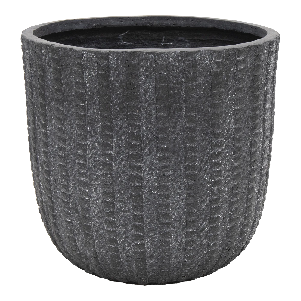 Bloempot Arkansas Egg - D39 X H38cm - Donkergrijs 1 Bloempot Arkansas Egg - D39 X H38cm - Donkergrijs