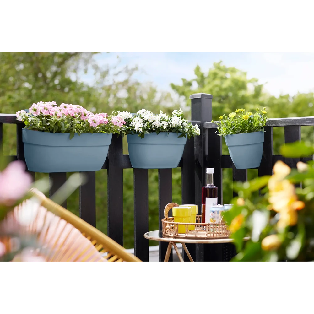 Elho Balkonbak Vibia Campana Easy Hanger Large - Vintage Blauw - Afbeelding 5