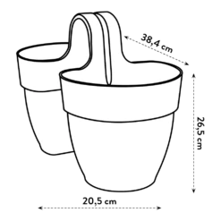 Elho Balkonbak Vibia Campana Twin 21cm - Antraciet -Groene Tuin Verkoop balkonbak vibia campana twin 21cm antraciet balkonbak antraciet 6 1
