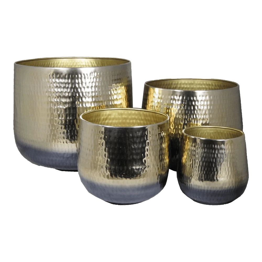 Bloempot Athene - D21 X H16cm - Goud 2 Bloempot Athene - D21 X H16cm - Goud - Afbeelding 2