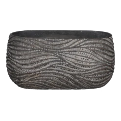 Bloempot Hendrick Ovaal - L24,5 X B14,5 X H11,5 - Bruin