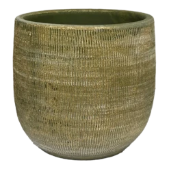 Bloempot Miami - D19 X H17cm - Groen Cement