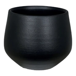 Bloempot Petra - D23 X H20cm - Mat Zwart