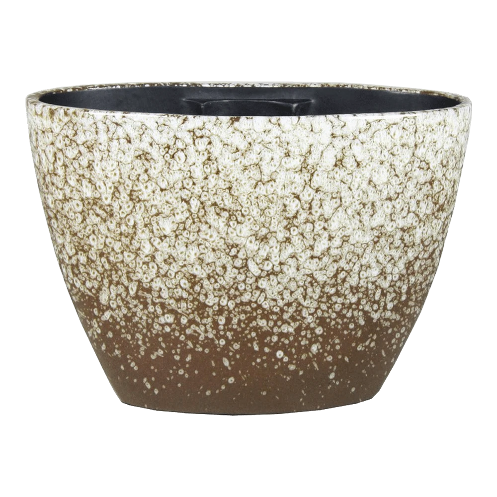 Bloempot Sepp Ovaal - L32 X B15 X H22cm - Wit