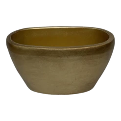 Bloempot Shanon Ovaal - L28 X B18 X H14cm - Mat Goud