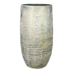 Bloempot Steef Hoog - D29 X H60cm - Creme Groen