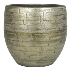 Bloempot Steef - D32 X H31cm - Industrieel Goud