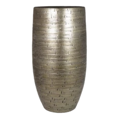 Bloempot Steef Hoog - D26 X H50cm - Industrieel Goud