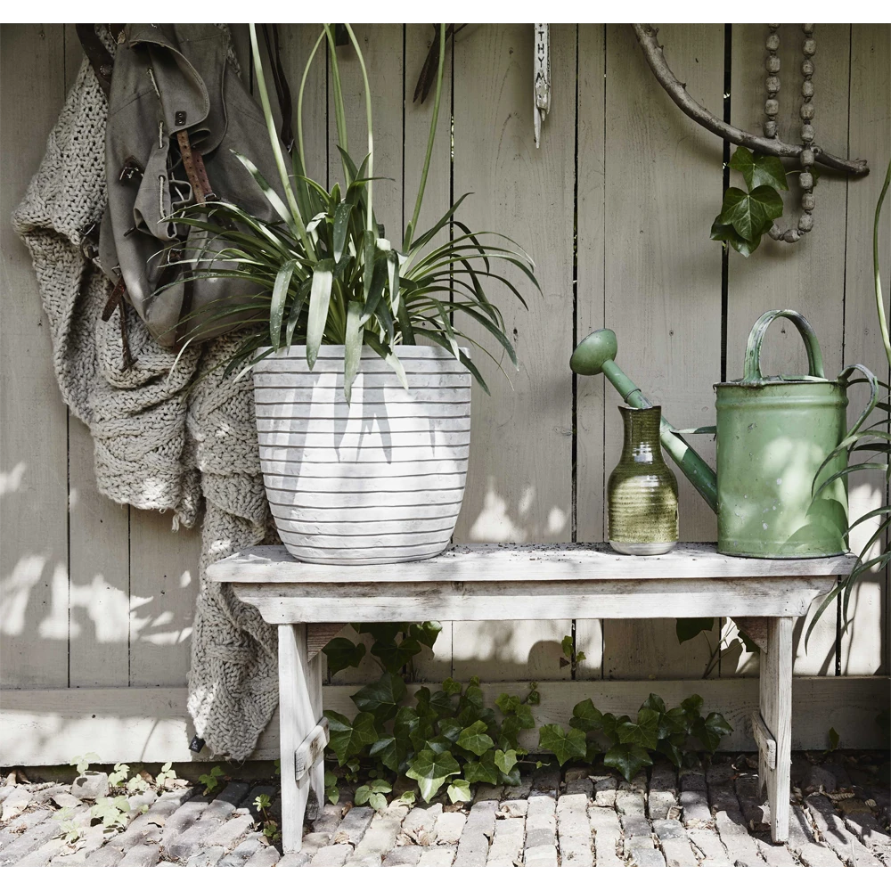 Capi Bloempot Bol Nature Row NL - D54 X H52cm - Ivoor - Afbeelding 2