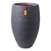Capi Bloempot Hoog Nature Elegant Deluxe Rib NL - D45 X H72cm - Donkergrijs
