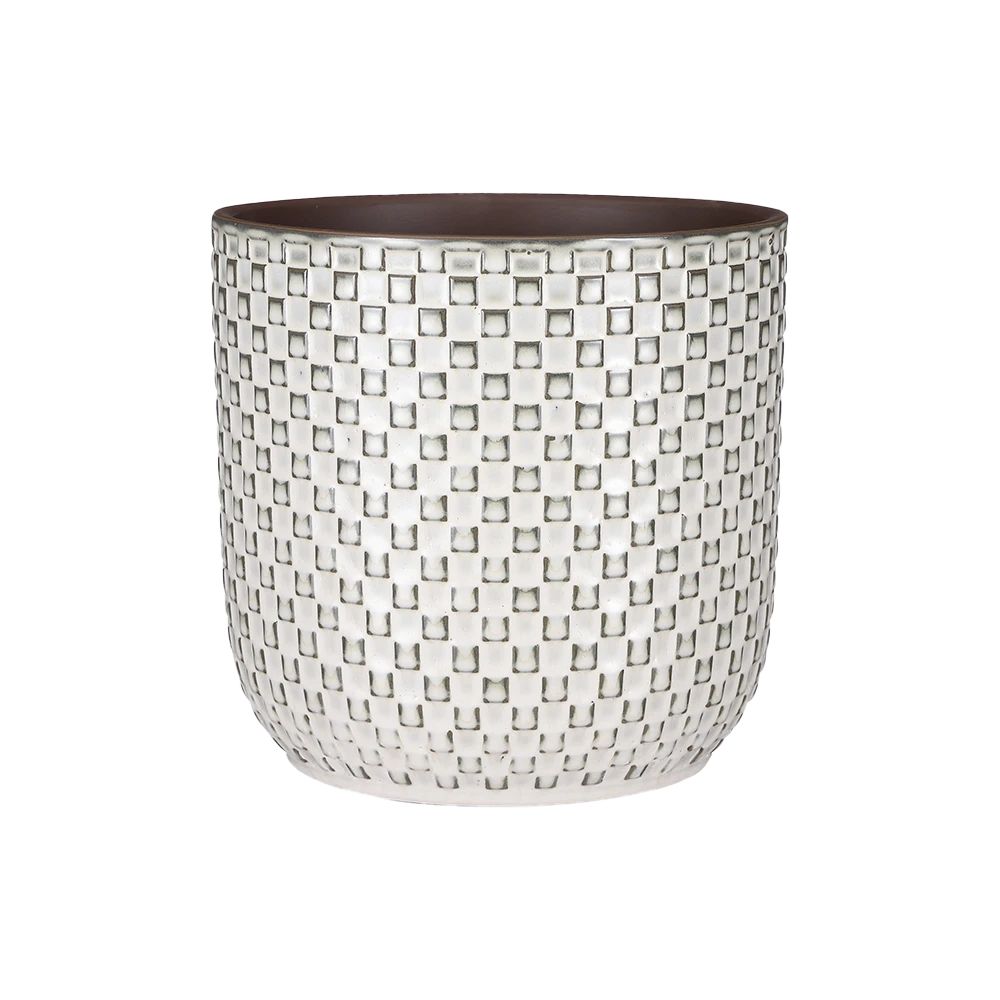 Bloempot Daan - D21.5 X H20.5cm - Wit 1 Bloempot Daan - D21.5 X H20.5cm - Wit