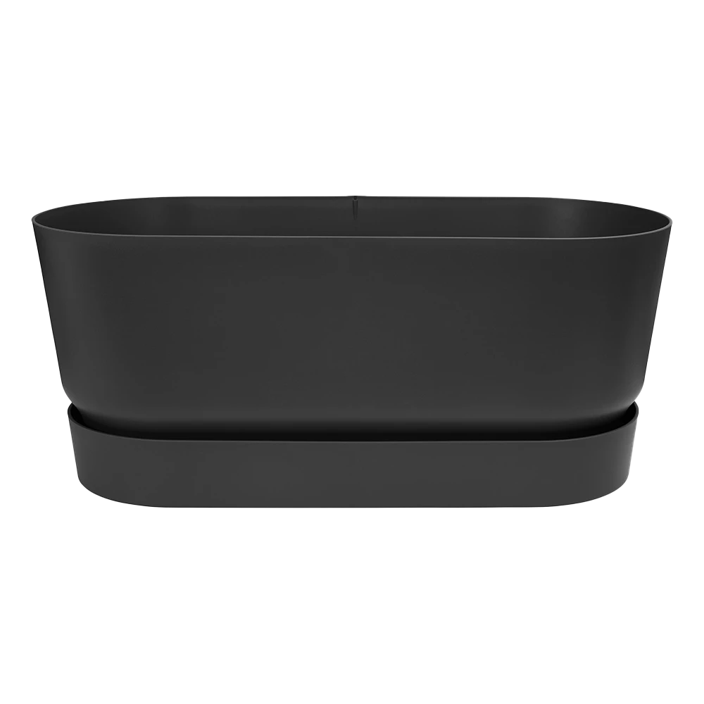 Bloembak Elho Greenville Terrace 80cm - Met Wielen - Living Black 2 Bloembak Elho Greenville Terrace 80cm - Met Wielen - Living Black - Afbeelding 2