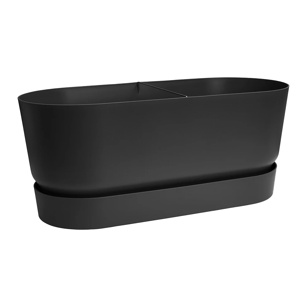 Bloembak Elho Greenville Terrace 80cm - Met Wielen - Living Black 3 Bloembak Elho Greenville Terrace 80cm - Met Wielen - Living Black - Afbeelding 3