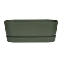Bloembak Elho Greenville Terrace Long 50cm - Met Wielen - Bladgroen