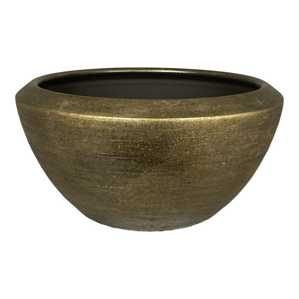 Plantenschaal Kos - D35 X H18cm - Goud 1 Plantenschaal Kos - D35 X H18cm - Goud