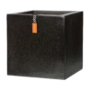 Capi Plantenbak Vierkant Lux Terrazo - L30 X B30 X H30cm - Zwart