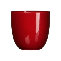 Bloempot Tusca - D28 X H25cm - Donkerrood