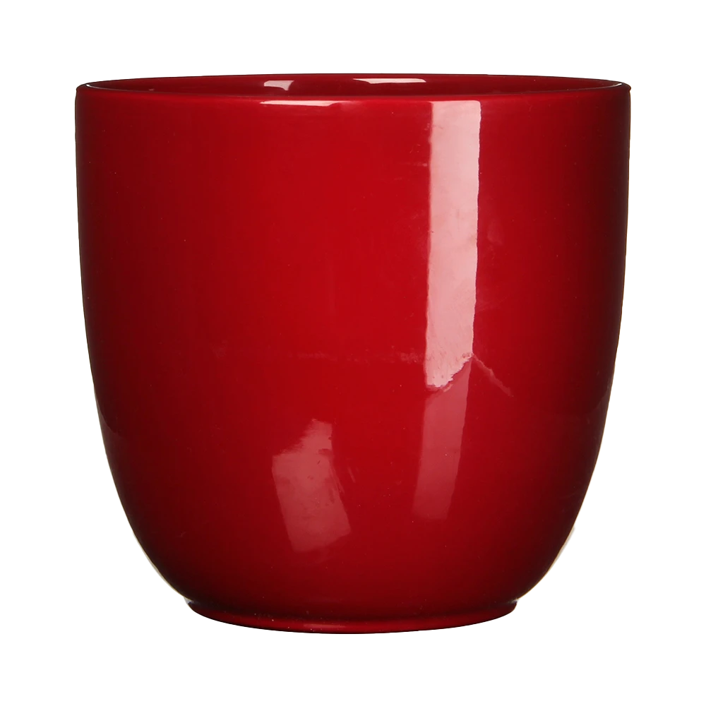 Bloempot Tusca - D35 X H31.5cm - Donkerrood 1 Bloempot Tusca - D35 X H31.5cm - Donkerrood