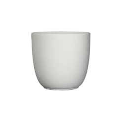 Bloempot Tusca - D25 X H23cm - Mat Wit