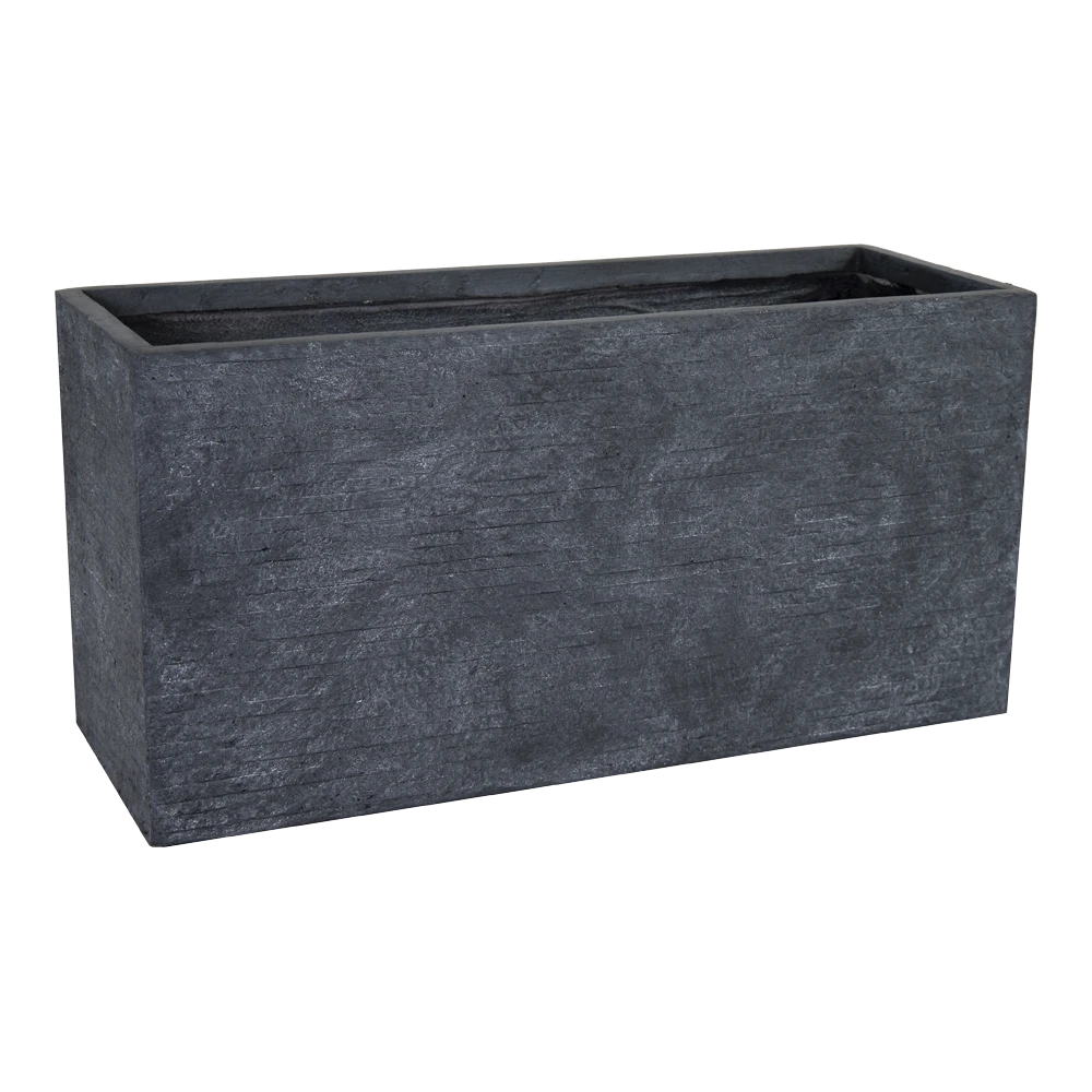 Plantenbak Utah Biguhi - L110 X B40 X H55cm - Donkergrijs 1 Plantenbak Utah Biguhi - L110 X B40 X H55cm - Donkergrijs
