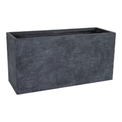 Plantenbak Utah Biguhi - L60 X B21 X H35cm - Donkergrijs