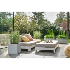 Elho Vivo Next Vierkant Wielen 30cm - Warm Grijs -Groene Tuin Verkoop vivo next vierkant wielen 30cm warm grijs 7 1